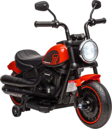 Moto-Elettrica-per-Bambini-18-36-Mesi-con-Rotelle-e-Fanale,-76x42x57-cm,-Rosso-e-Nero-TR5370-283V90RDTR5
