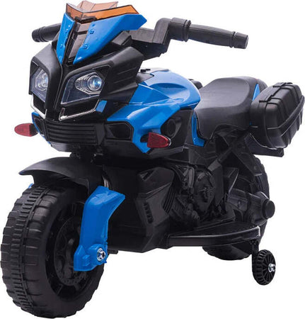 Moto-Elettrica-per-Bambini-18-48-Mesi-con-Fari-e-Clacson,-in-PP-e-Metallo,-88.5x42.5x49-cm,-Blu-MK5370-159V90BUMK5
