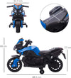 Moto-Elettrica-per-Bambini-18-48-Mesi-con-Fari-e-Clacson,-in-PP-e-Metallo,-88.5x42.5x49-cm,-Blu-MK5370-159V90BUMK5