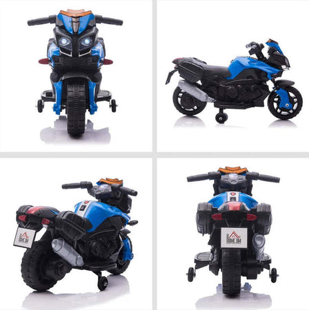 Moto-Elettrica-per-Bambini-18-48-Mesi-con-Fari-e-Clacson,-in-PP-e-Metallo,-88.5x42.5x49-cm,-Blu-MK5370-159V90BUMK5