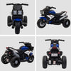 Moto-Elettrica-per-Bambini-3-5-Anni-6V-(max.-25kg),-Velocità-3km/h,-con-3-Ruote,-Luci-e-Suoni,-Blu-e-Nero,-86x42x52cm-KJ4370-102BUKJ4