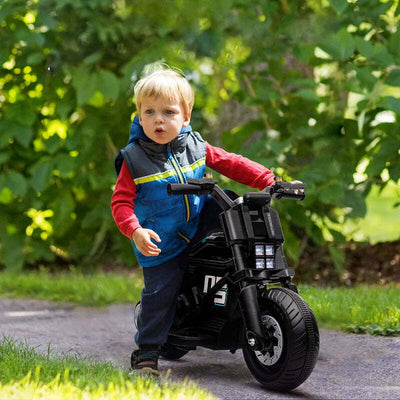 Moto-Elettrica-per-Bambini-3-5-Anni-in-PP-e-Metallo-con-Rotelle,-Clacson-e-Musica,-86x44x58-cm,-Nera-GP7370-253V90BKGP7