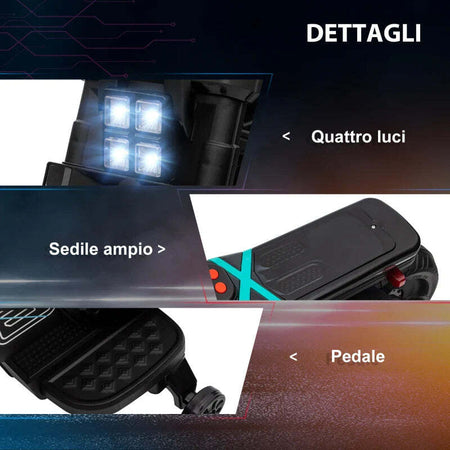 Moto-Elettrica-per-Bambini-3-5-Anni-in-PP-e-Metallo-con-Rotelle,-Clacson-e-Musica,-86x44x58-cm,-Nera-GP7370-253V90BKGP7