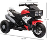 Moto-Elettrica-per-Bambini-3-5-Anni-(max.-25kg)-con-3-Ruote,-Luci-e-Suoni,-Batteria-6V,-Rosso,-86x42x52cm-GF6370-102RDGF6
