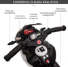 Moto-Elettrica-per-Bambini-3-5-Anni-Max.-25kg-con-Luci,-Musica,-Batteria-6V-e-Velocità-3km/h,-86cmx42cmx52cm-Nera-DF4370-103V90BKDF4