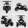 Moto-Elettrica-per-Bambini-3-5-Anni-Max.-25kg-con-Luci,-Musica,-Batteria-6V-e-Velocità-3km/h,-86cmx42cmx52cm-Nera-DF4370-103V90BKDF4