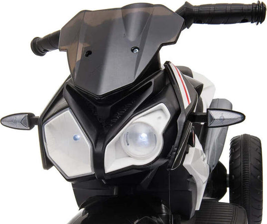Moto-Elettrica-per-Bambini-3-5-Anni-Max.-25kg-con-Luci,-Musica,-Batteria-6V-e-Velocità-3km/h,-86cmx42cmx52cm-Nera-DF4370-103V90BKDF4