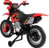 Moto-Elettrica-per-Bambini-3-6-Anni-in-Plastica-PP-con-Ruote-di-Supporto,-Fari-e-Musica,-102x53x66-cm,-Rosso-e-Nero-WQ152-0018WQ1