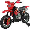 Moto-Elettrica-per-Bambini-3-6-Anni-in-Plastica-PP-con-Ruote-di-Supporto,-Fari-e-Musica,-102x53x66-cm,-Rosso-e-Nero-WQ152-0018WQ1