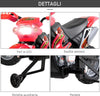 Moto-Elettrica-per-Bambini-3-6-Anni-in-Plastica-PP-con-Ruote-di-Supporto,-Fari-e-Musica,-102x53x66-cm,-Rosso-e-Nero-WQ152-0018WQ1