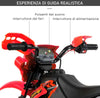 Moto-Elettrica-per-Bambini-3-6-Anni-in-Plastica-PP-con-Ruote-di-Supporto,-Fari-e-Musica,-102x53x66-cm,-Rosso-e-Nero-WQ152-0018WQ1