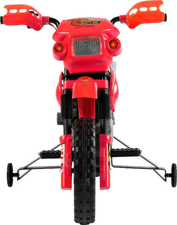 Moto-Elettrica-per-Bambini-3-6-Anni-in-Plastica-PP-con-Ruote-di-Supporto,-Fari-e-Musica,-102x53x66-cm,-Rosso-e-Nero-WQ152-0018WQ1