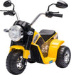 Moto-Elettrica-per-Bambini-a-3-Ruote-con-Luci-e-Suoni,-Batteria-Ricaricabile-6V,-Velocità-2-km/h,-per-Bimbi-da-18-36-Mesi,-72cmx57cmx56cm-Gialla-AL6370-188V90YLAL6