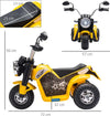Moto-Elettrica-per-Bambini-a-3-Ruote-con-Luci-e-Suoni,-Batteria-Ricaricabile-6V,-Velocità-2-km/h,-per-Bimbi-da-18-36-Mesi,-72cmx57cmx56cm-Gialla-AL6370-188V90YLAL6