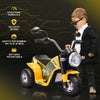 Moto-Elettrica-per-Bambini-a-3-Ruote-con-Luci-e-Suoni,-Batteria-Ricaricabile-6V,-Velocità-2-km/h,-per-Bimbi-da-18-36-Mesi,-72cmx57cmx56cm-Gialla-AL6370-188V90YLAL6