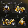 Moto-Elettrica-per-Bambini-a-3-Ruote-con-Luci-e-Suoni,-Batteria-Ricaricabile-6V,-Velocità-2-km/h,-per-Bimbi-da-18-36-Mesi,-72cmx57cmx56cm-Gialla-AL6370-188V90YLAL6