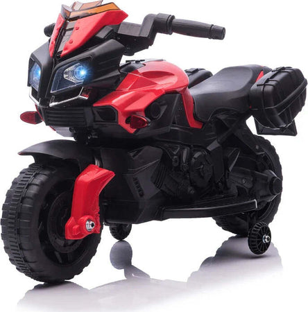 Moto-Elettrica-per-Bambini-con-Fari-e-Clacson,-Batteria-6V-Velocità-3km/h,-Età-18-48-Mesi,-88.5x42.5x49cm,-Rosso-GB7370-159V90RDGB7