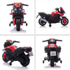 Moto-Elettrica-per-Bambini-con-Fari-e-Clacson,-Batteria-6V-Velocità-3km/h,-Età-18-48-Mesi,-88.5x42.5x49cm,-Rosso-GB7370-159V90RDGB7