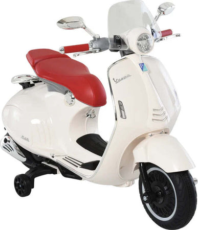 Moto-Elettrica-per-Bambini-con-Licenza-Ufficiale-Vespa,-2-Rotelle,-Luci-e-Suoni,-108x49x75-cm,-Bianca-HN7370-115WTHN7