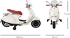 Moto-Elettrica-per-Bambini-con-Licenza-Ufficiale-Vespa,-2-Rotelle,-Luci-e-Suoni,-108x49x75-cm,-Bianca-HN7370-115WTHN7