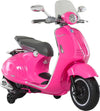 Moto-Elettrica-per-Bambini-con-Licenza-Ufficiale-Vespa,-2-Rotelle,-Luci-e-Suoni,-108x49x75-cm,-Rosa-JN9370-115PKJN9