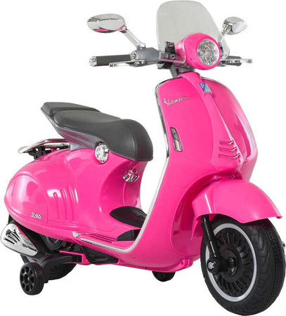 Moto-Elettrica-per-Bambini-con-Licenza-Ufficiale-Vespa,-2-Rotelle,-Luci-e-Suoni,-108x49x75-cm,-Rosa-JN9370-115PKJN9