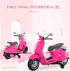 Moto-Elettrica-per-Bambini-con-Licenza-Ufficiale-Vespa,-2-Rotelle,-Luci-e-Suoni,-108x49x75-cm,-Rosa-JN9370-115PKJN9