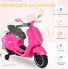 Moto-Elettrica-per-Bambini-con-Licenza-Ufficiale-Vespa,-2-Rotelle,-Luci-e-Suoni,-108x49x75-cm,-Rosa-JN9370-115PKJN9