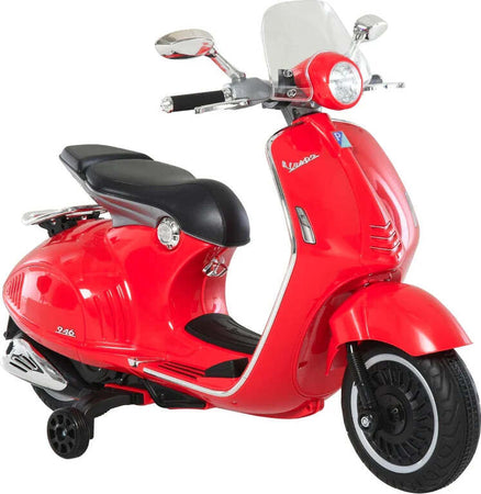 Moto-Elettrica-per-Bambini-con-Licenza-Ufficiale-Vespa,-2-Rotelle,-Luci-e-Suoni,-108x49x75-cm,-Rossa-QW7370-115RDQW7