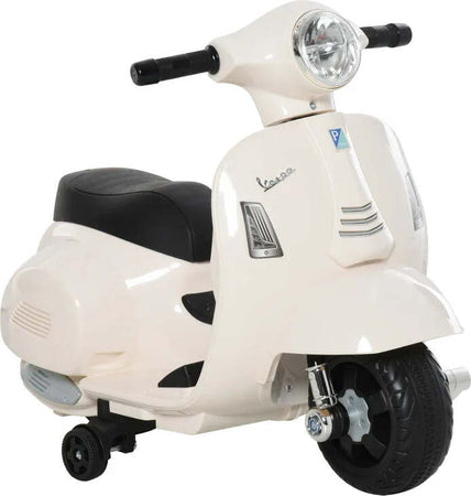 Moto-Elettrica-per-Bambini-con-Licenza-Ufficiale-Vespa-Batteria-6V,-Fari-e-Clacson,-per-Bimbi-da-18-36-mesi,-Bianco,-66.5x38x52cm-BV9370-138WTBV9