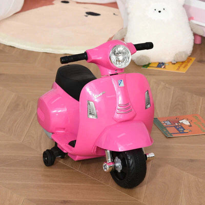 Moto-Elettrica-per-Bambini-con-Licenza-Ufficiale-Vespa-Batteria-6V,-Fari-e-Clacson,-per-Bimbi-da-18-36-mesi,-Rosa,-66.5x38x52cm-BV6370-138PKBV6