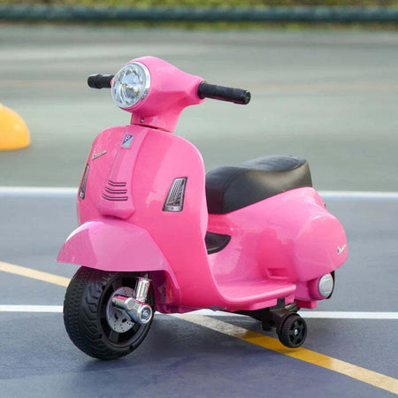 Moto-Elettrica-per-Bambini-con-Licenza-Ufficiale-Vespa-Batteria-6V,-Fari-e-Clacson,-per-Bimbi-da-18-36-mesi,-Rosa,-66.5x38x52cm-BV6370-138PKBV6