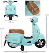 Moto-Elettrica-per-Bambini-con-Licenza-Ufficiale-Vespa-Batteria-6V,-Fari-e-Clacson,-per-Bimbi-da-18-36-mesi,-Verde,-66.5x38x52cm-MN7370-138GNMN7