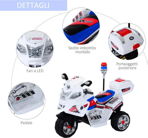 Moto-Elettrica-per-Bambini-da-3-5-Anni-Motorino-Elettrico-Giocattolo-3-Ruote-con-Musica,-Velocità-3KM/h,-Luci-112×51×72.5cm-SA4370-014AS4
