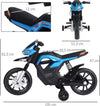 Moto-Elettrica-per-Bambini-da-6V-con-Rotelle-e-Fari,-in-PP-e-Metallo,-105x52.3x62.3-cm,-Azzurro-e-Nero-QS8370-068BUQS8
