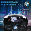 Moto-Elettrica-per-Bambini-Max.-20kg-con-Licenza-BMW,-3-Ruote,-Batteria-Ricaricabile-6V,-Bianca-Nera,-66x37x44cm-GB5370-064BKGB5