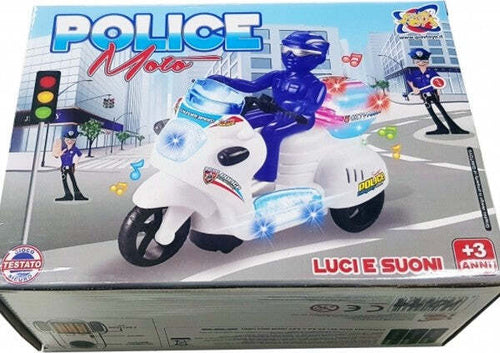 Moto-Motocicletta-Poliziotto-Con-Led-Luci-Suoni-Pilota-Police-Speed-Gioco-Bimbo