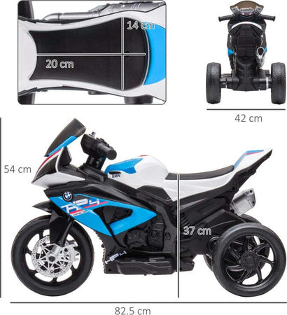 Moto-per-Bambini-18-60-Mesi-Modello-BMW-HP4-con-Fari,-Musica-e-Pedali,-in-PP-e-Metallo,-82.5x42x54-cm,-Blu-QW3370-211V90BUQW3
