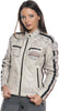 Motociclista-Donna---Biker-Donna-Avorio-Tamponato-in-vera-pelle