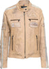Motociclista-Donna---Biker-Donna-Crema-Tamponato-in-vera-pelle