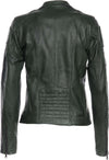 Motociclista-Donna---Biker-Donna-Verde-Bis-Tamponato-in-vera-pelle