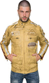Motociclista-Uomo---Biker-Uomo-Giallo-in-vera-pelle