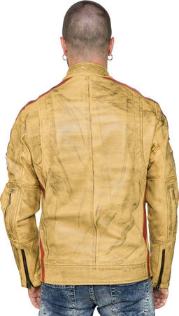Motociclista-Uomo---Biker-Uomo-Giallo-in-vera-pelle