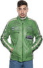 Motociclista-Uomo---Biker-Uomo-Verde-Kawasaki-in-vera-pelle