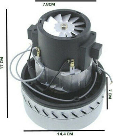 MOTORE bypass PER BIDONE ASPIRAPOLVERE ASPIRALIQUIDI 1200 WATT Ø 144mm Casa e cucina/Aspirapolvere e pulizia di pavimenti e finestre/Accessori per aspirapolvere/Batterie e parti sostitutive Rossi Ricambi - Venetico Marina, Commerciovirtuoso.it