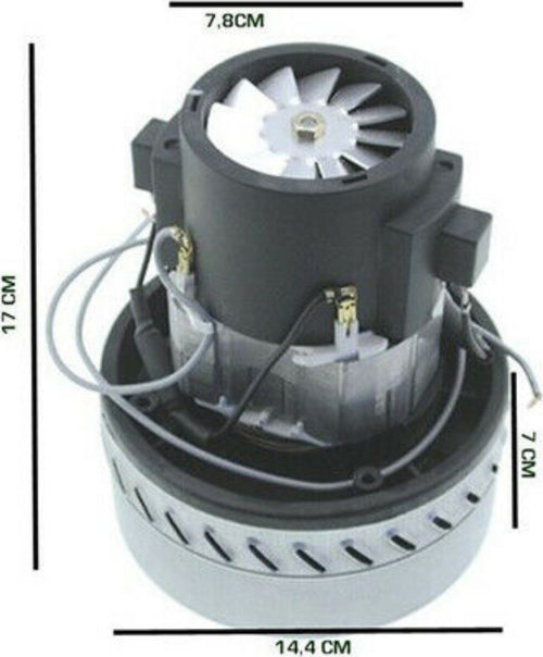 MOTORE bypass PER BIDONE ASPIRAPOLVERE ASPIRALIQUIDI 1200 WATT Ø 144mm Casa e cucina/Aspirapolvere e pulizia di pavimenti e finestre/Accessori per aspirapolvere/Batterie e parti sostitutive Rossi Ricambi - Venetico Marina, Commerciovirtuoso.it