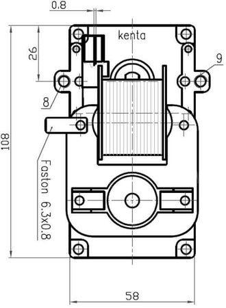 Motoriduttore Kenta K9117153 5Rpm H40 Stufe a Pellet 14702054