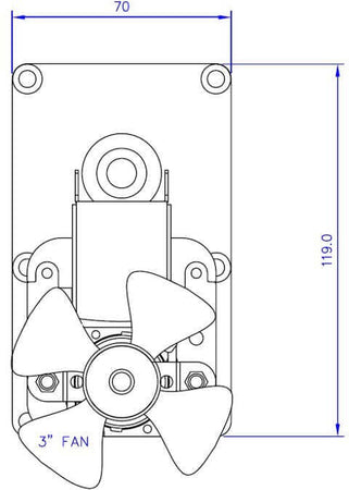Motoriduttore T3 5,3Rpm Pacco50mm Albero 8,5 Spianato - Rotazione Oraria.Ungaro - Lincar - Moretti Stufe a Pellet 14702010