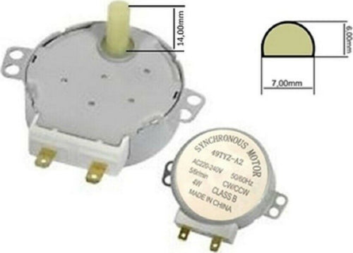 MOTORINO MOTORE PIATTO GIREVOLE FORNO MICROONDE UNIVERSALE 4W 5/6 Rpm Casa e cucina/Elettrodomestici per la cucina/Accessori e parti di ricambio/Parti di ricambio per forni a microonde/Piatti girevoli Rossi Ricambi - Venetico Marina, Commerciovirtuoso.it