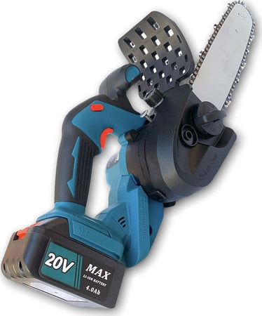 Motosega A Batteria 20v Mini Elettrosega Lama 10'' 4ah 2 Batterie Serbatoio Olio Fai da te/Attrezzi elettrici da giardinaggio/Utensili elettrici da giardino/Motoseghe Trade Shop italia - Napoli, Commerciovirtuoso.it